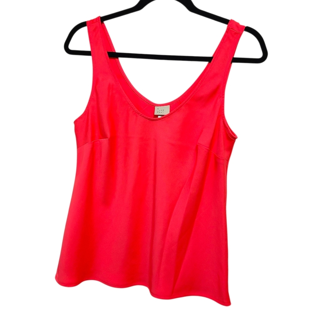 A New Day Fitted Tank Top Bright Pink Size Small‎
